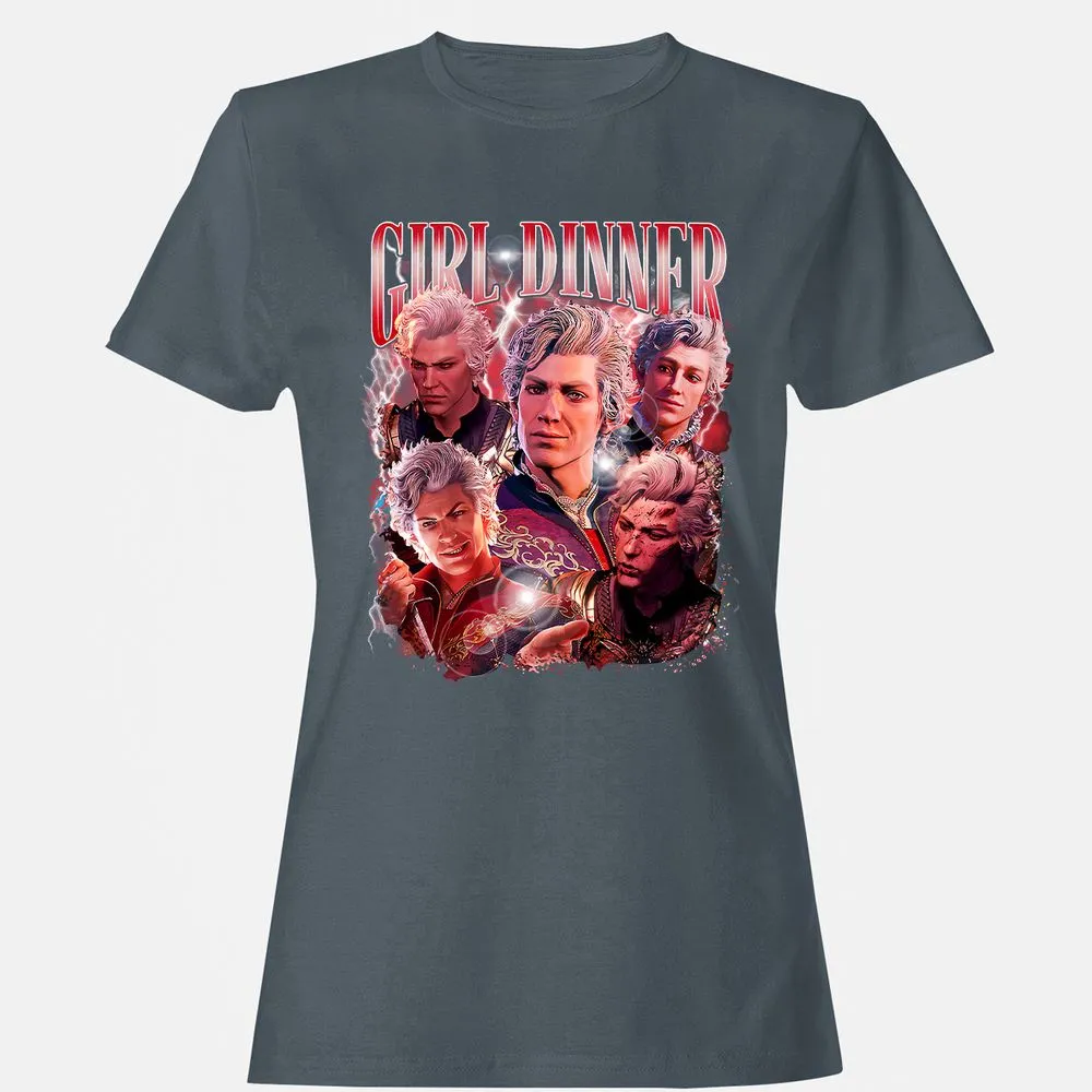 Astarion Girl Dinner Women's T-Shirt - Charcoal - 3