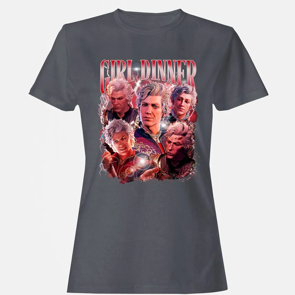 Astarion Girl Dinner Women's T-Shirt - Dark Heather - 5