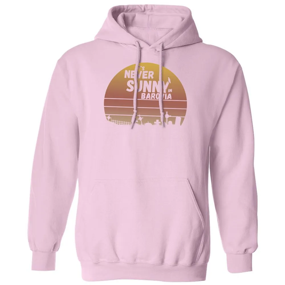 Vintage It's Never Sunny In Barovia Classic Unisex Hoodie - Light Pink - 3