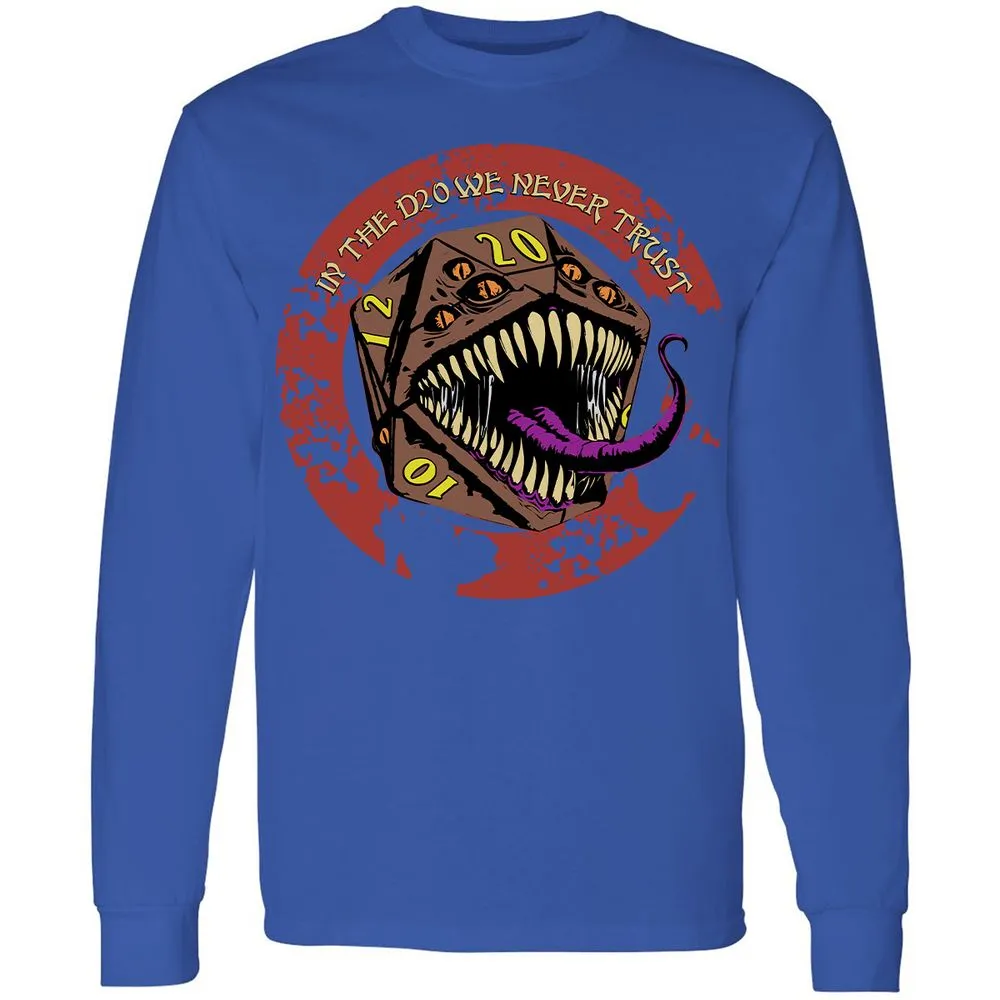 In The D20 We Never Trust Long Sleeve T-Shirt - Royal - 8