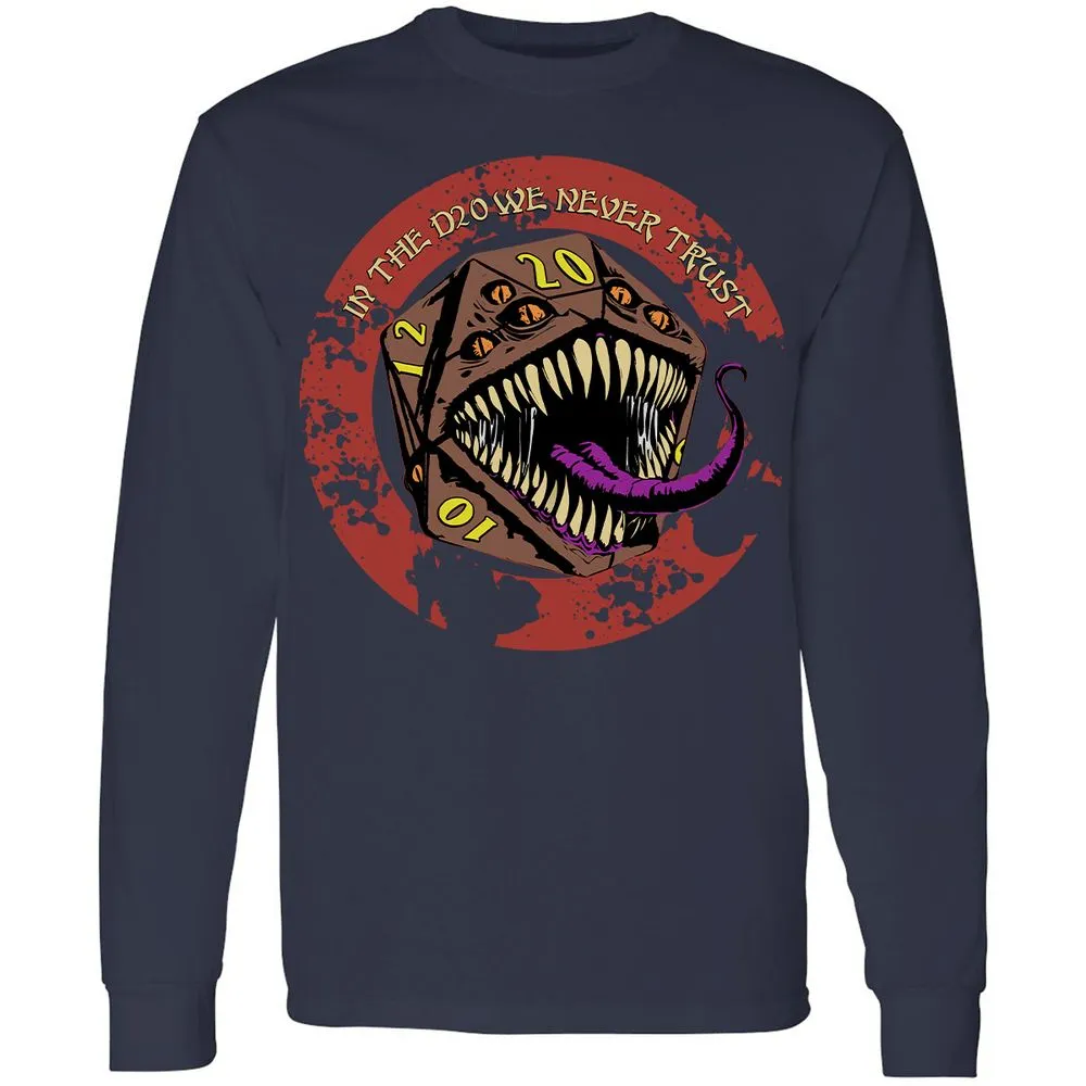 In The D20 We Never Trust Long Sleeve T-Shirt - Navy - 2