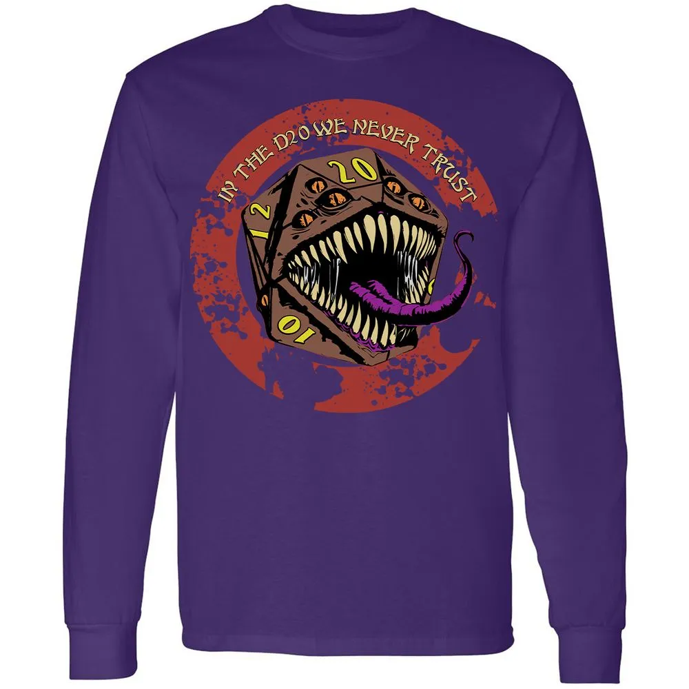 In The D20 We Never Trust Long Sleeve T-Shirt - Purple - 13
