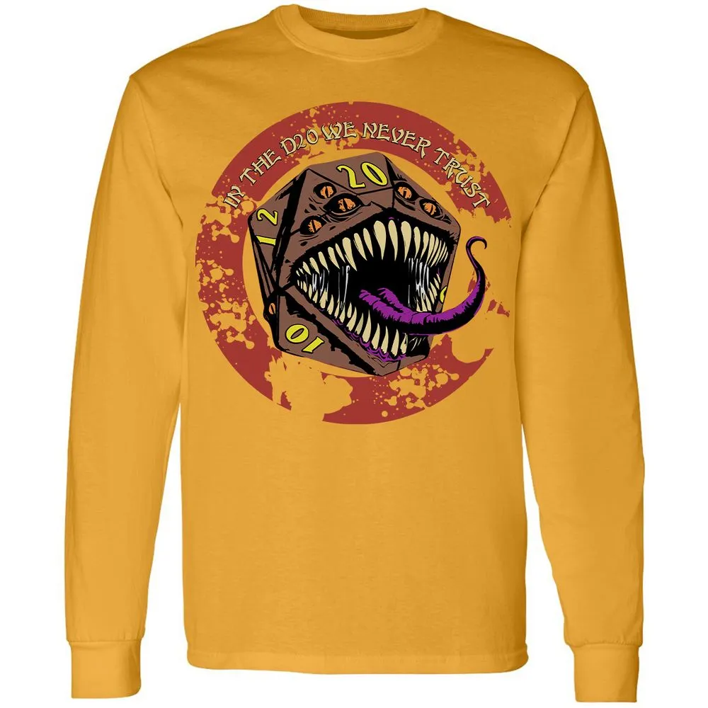 In The D20 We Never Trust Long Sleeve T-Shirt - Gold - 9