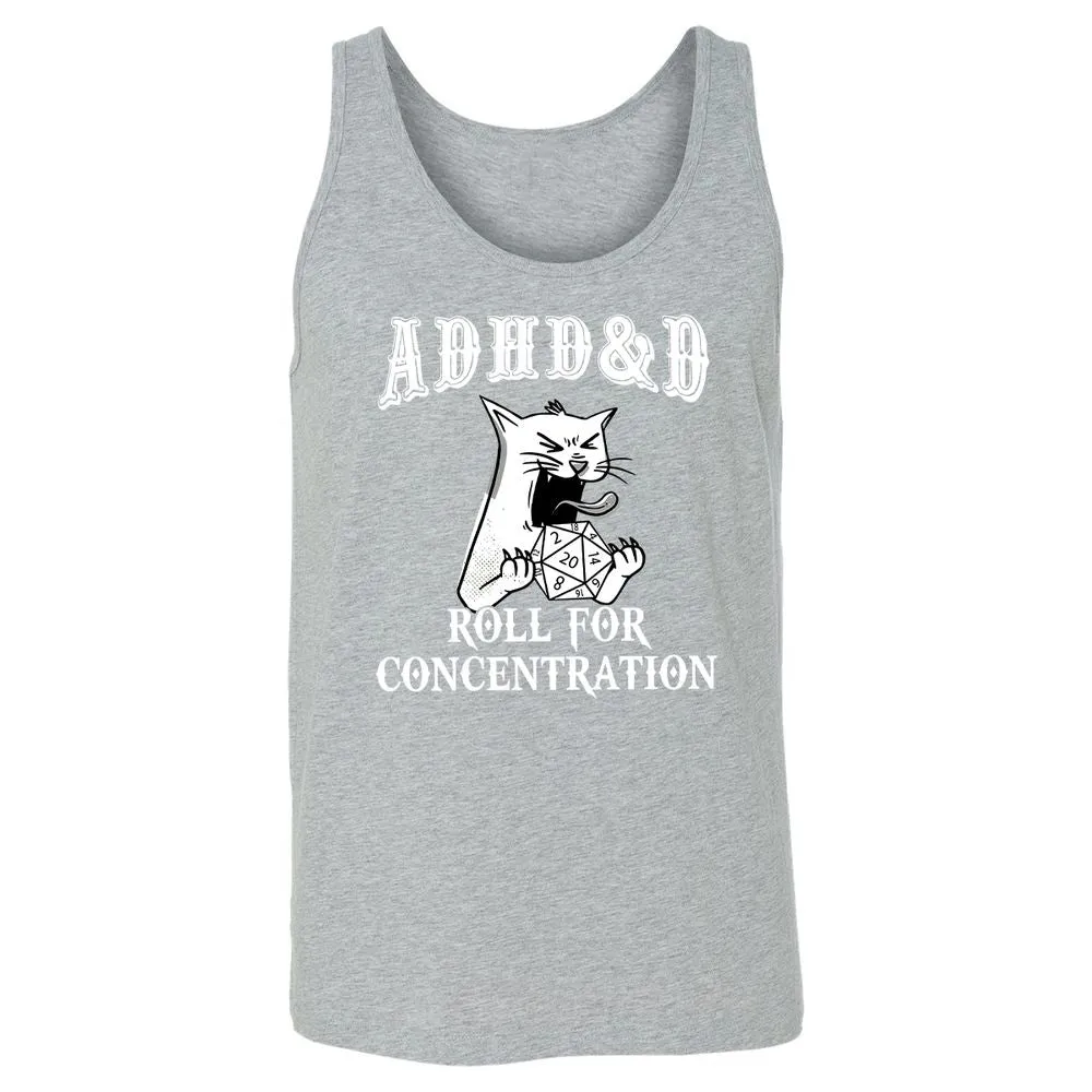 Cat ADHD&D Roll For Concentration Unisex Jersey Tank - Athletic Heather - 4