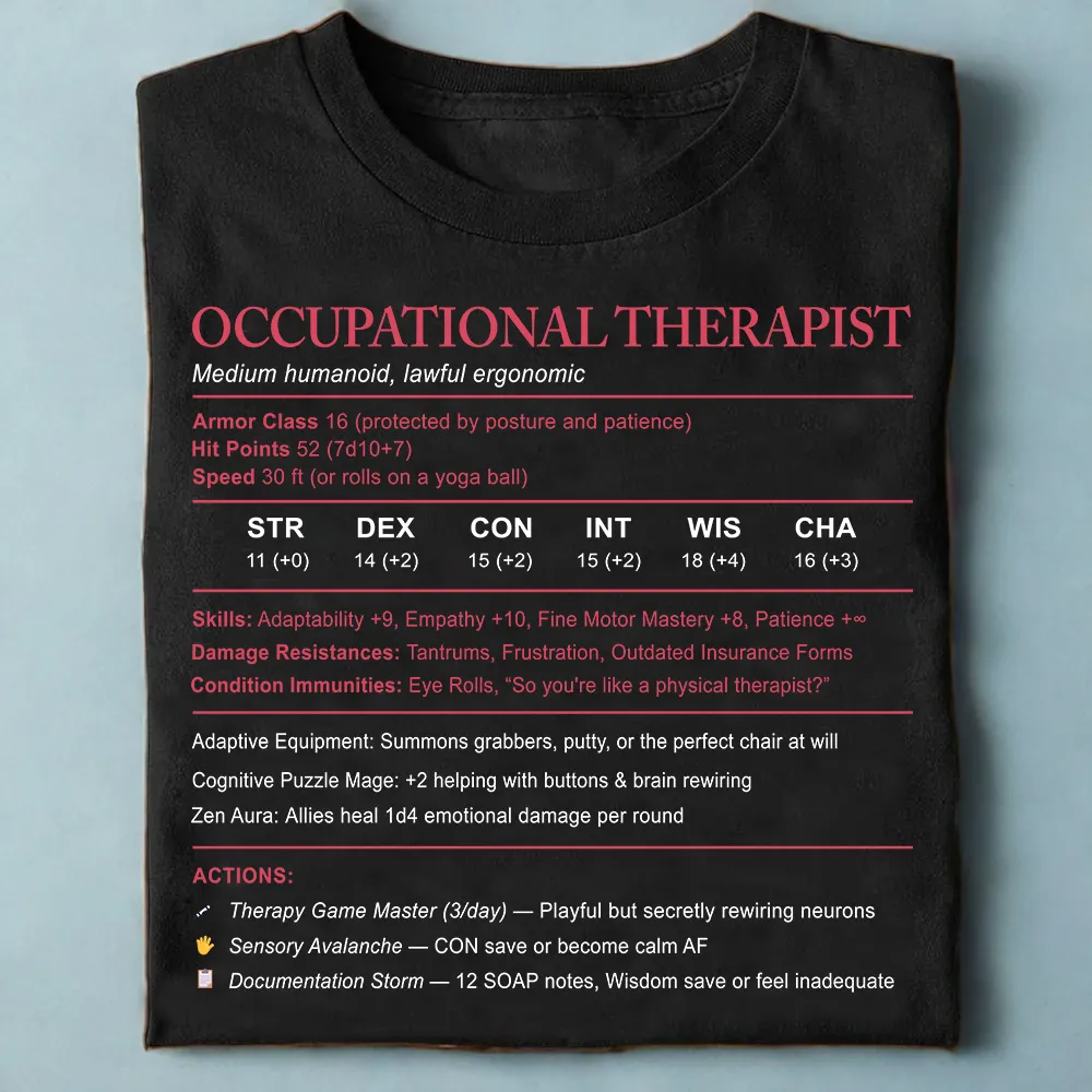 Occupational Therapist Stats Classic Unisex T-Shirt - 1
