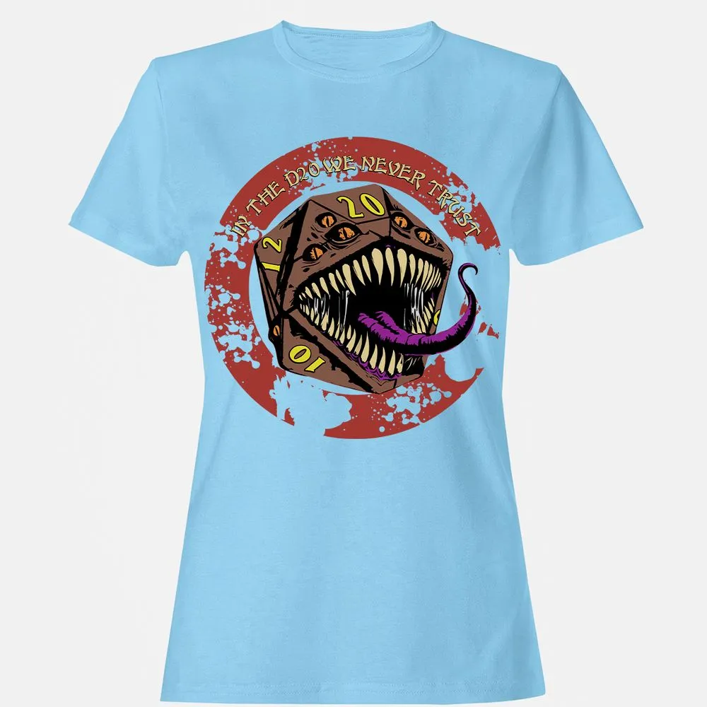 In The D20 We Never Trust Women's T-Shirt - Light Blue - 8
