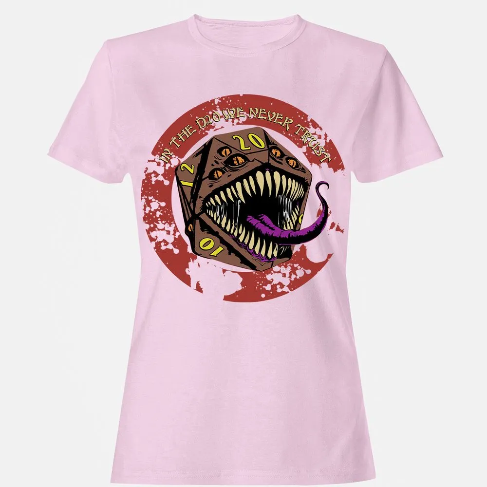In The D20 We Never Trust Women's T-Shirt - Light Pink - 9