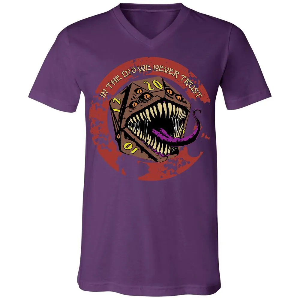 In The D20 We Never Trust Unisex V-Neck T-Shirt - Team Purple - 9