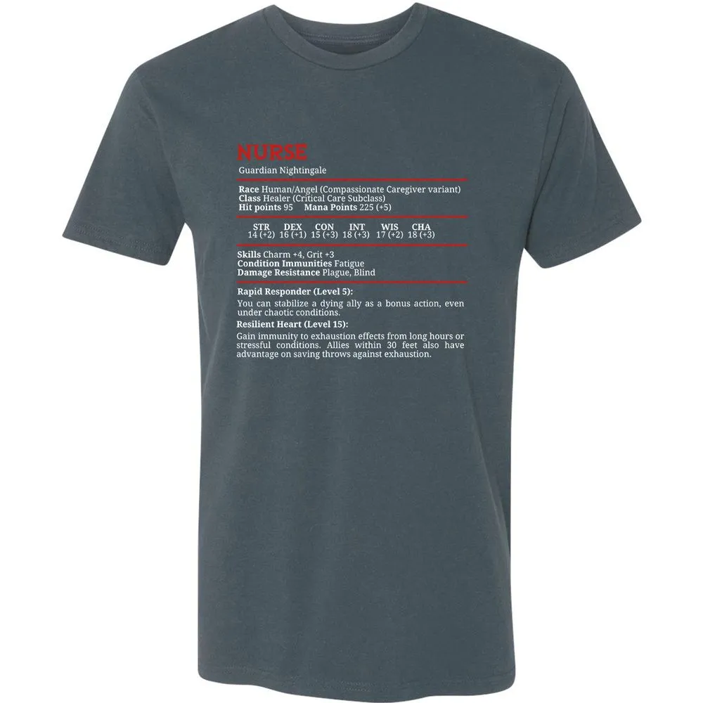 Nurse Stats Premium Unisex T-Shirt - Indigo - 15