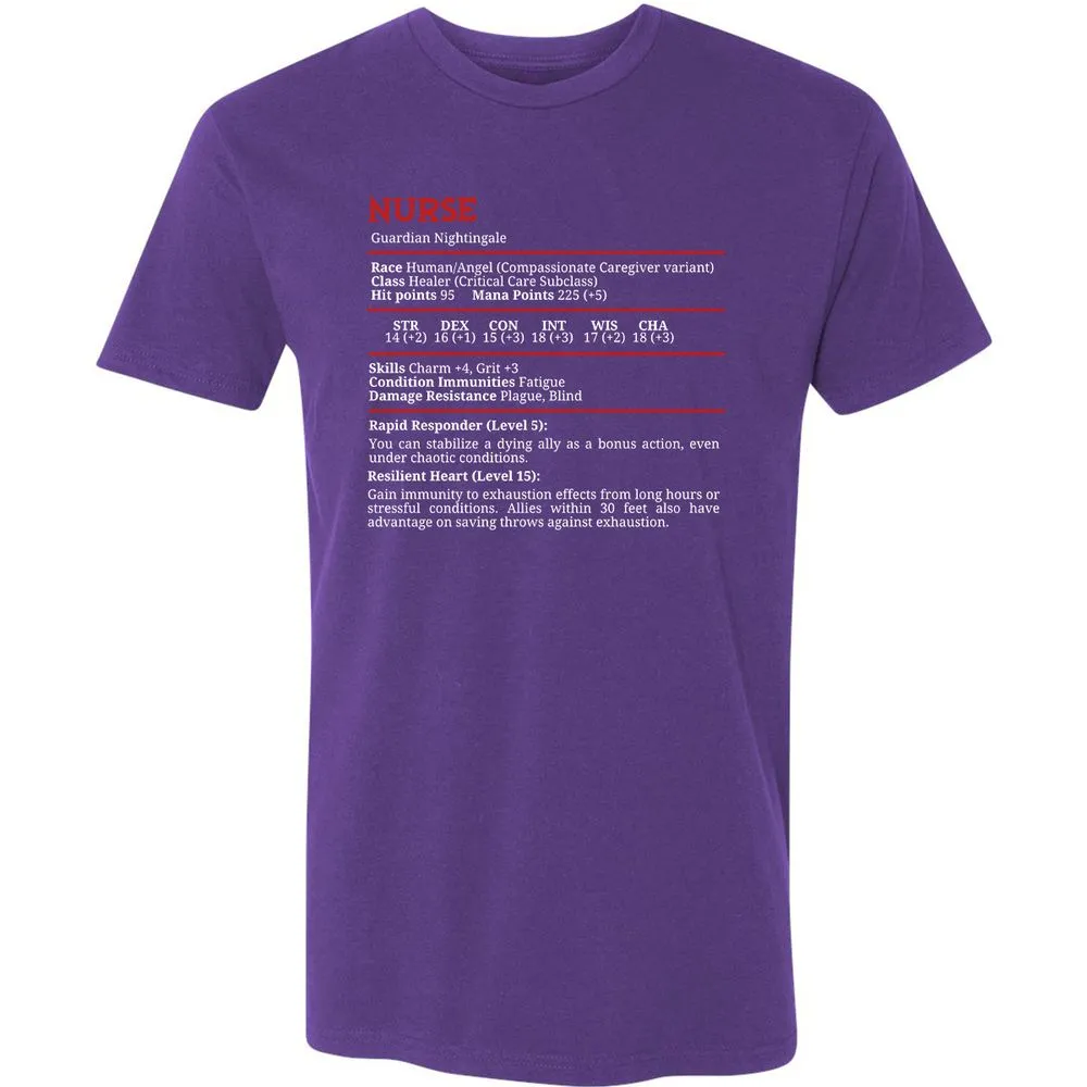 Nurse Stats Premium Unisex T-Shirt - Purple Rush - 7