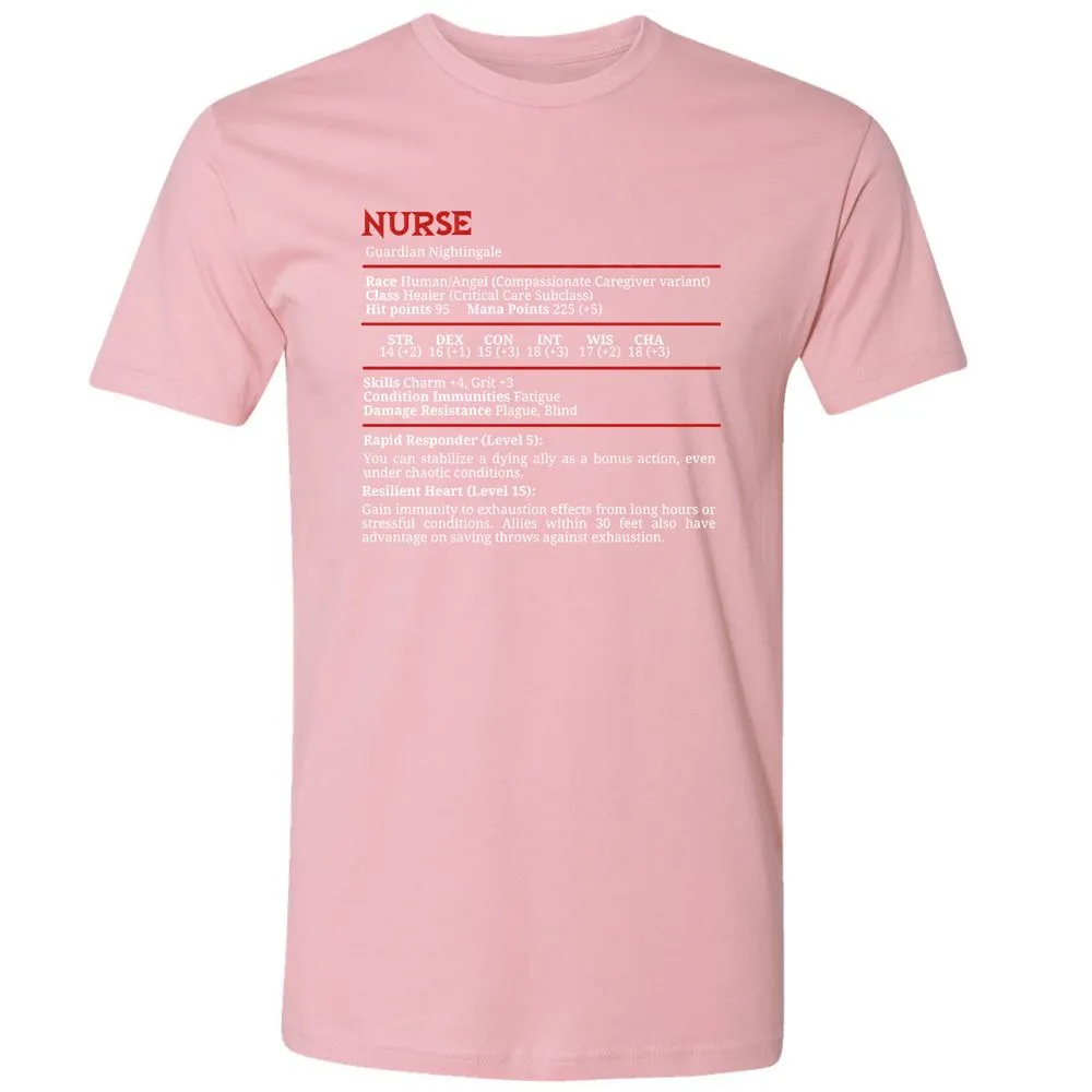 Nurse Stats Premium Unisex T-Shirt - Light Pink - 3