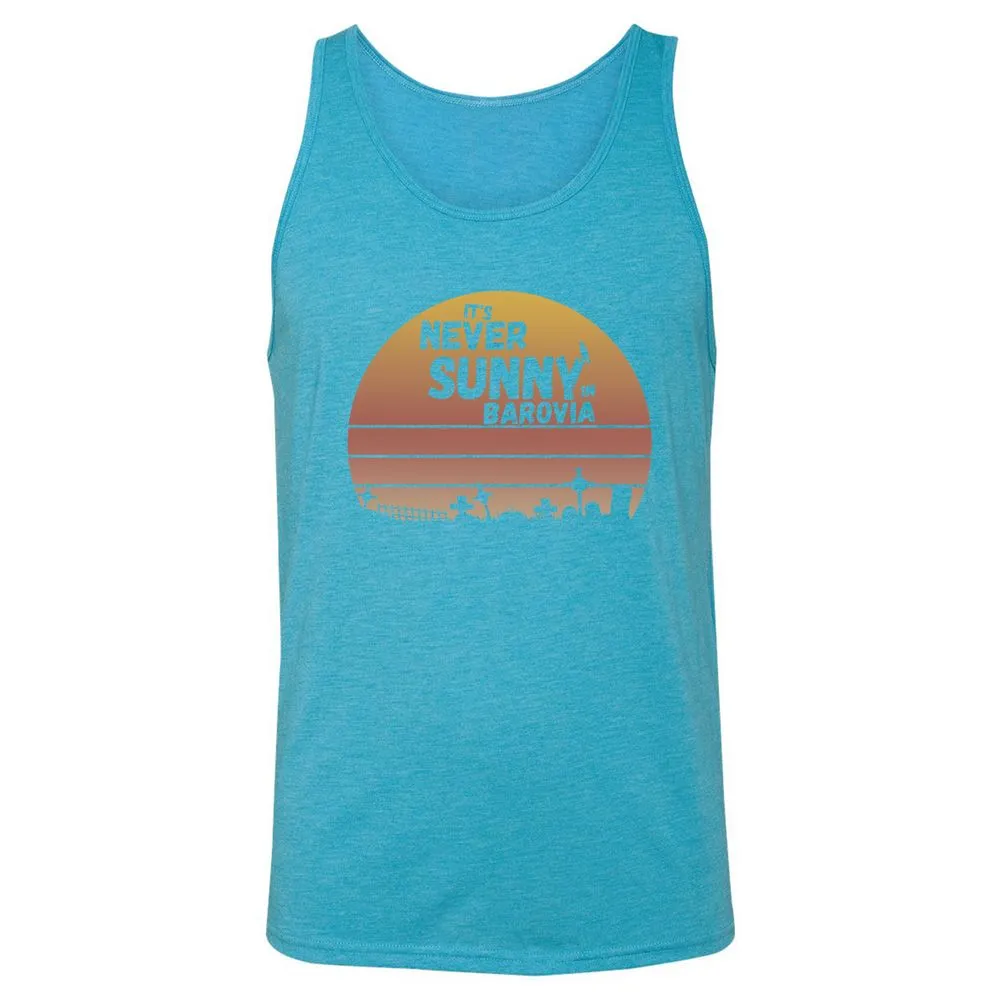 Vintage It's Never Sunny In Barovia Unisex Jersey Tank - Aqua Triblend - 3