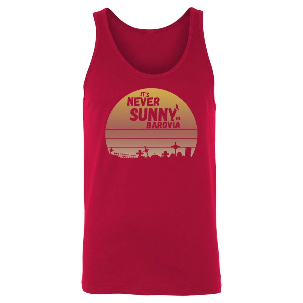 Vintage It's Never Sunny In Barovia Unisex Jersey Tank - Red - 11