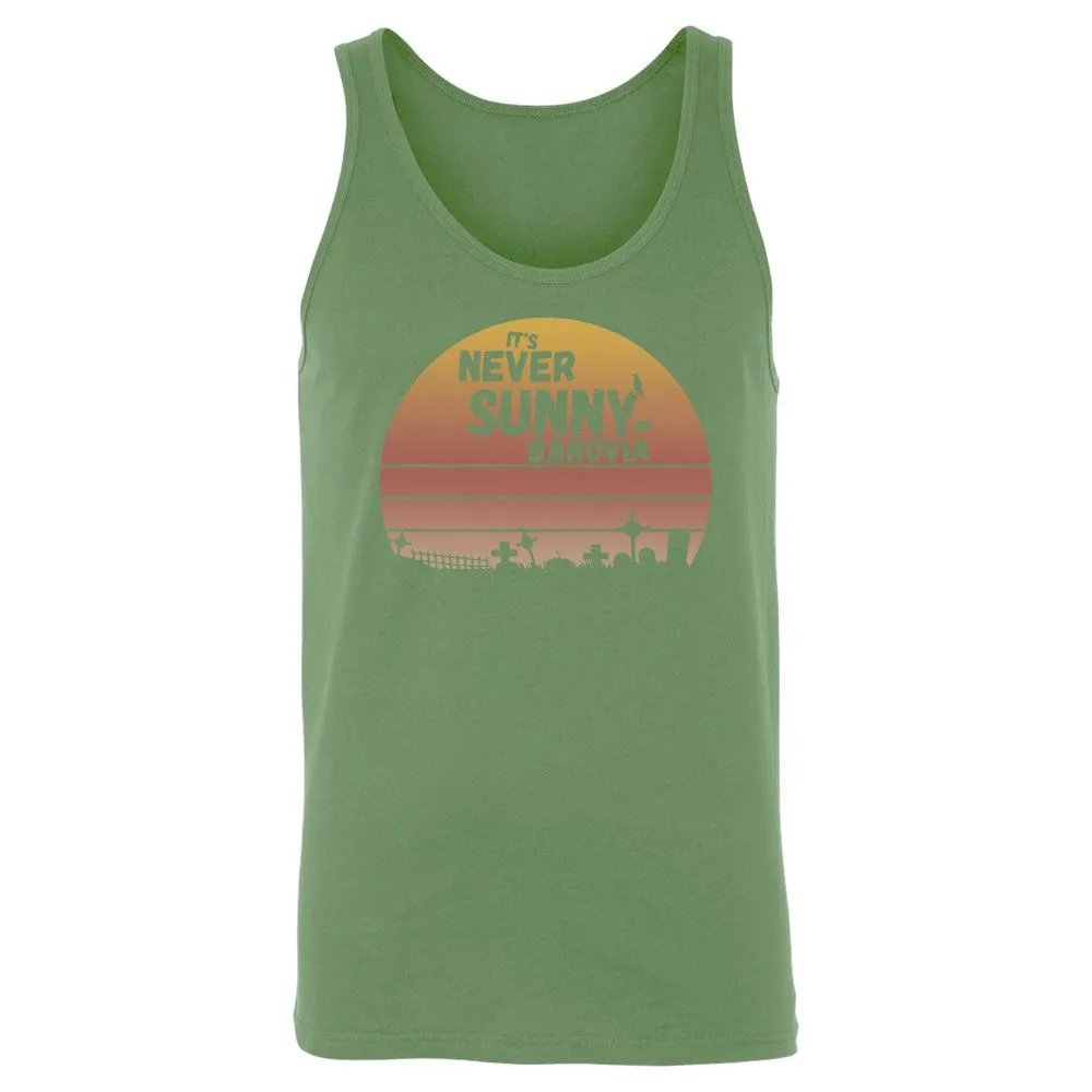 Vintage It's Never Sunny In Barovia Unisex Jersey Tank - Leaf - 10