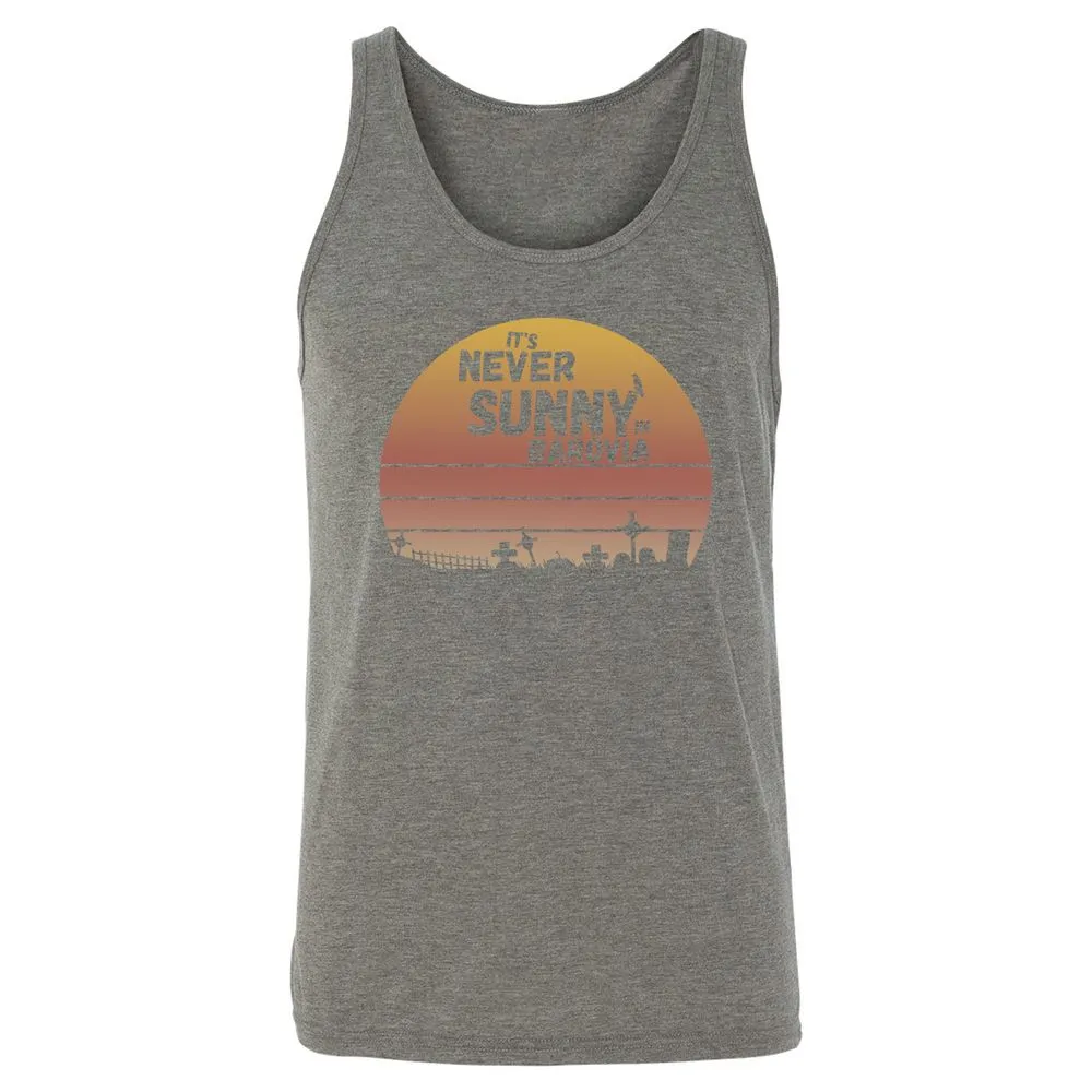 Vintage It's Never Sunny In Barovia Unisex Jersey Tank - Grey Triblend - 8