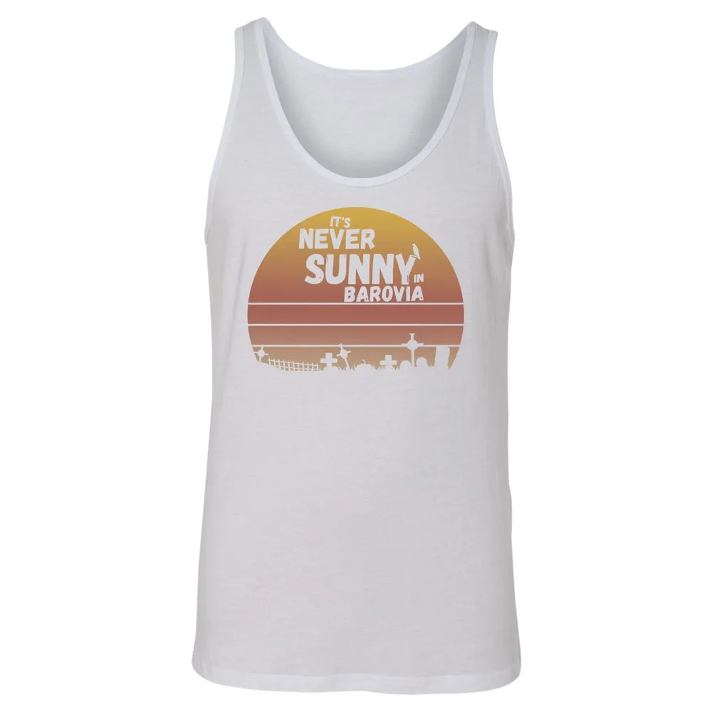 Vintage It's Never Sunny In Barovia Unisex Jersey Tank - White - 14