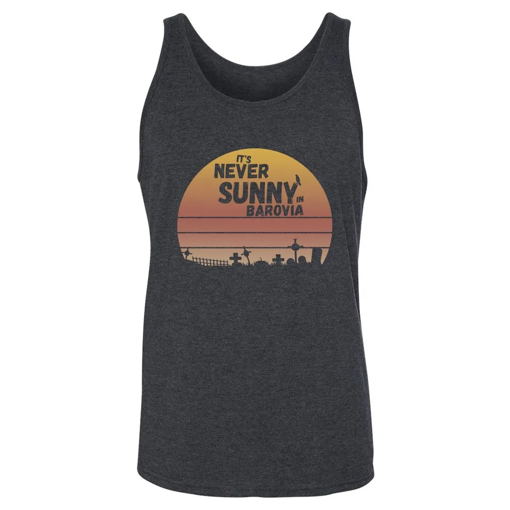 Vintage It's Never Sunny In Barovia Unisex Jersey Tank - Dark Grey Heather - 6