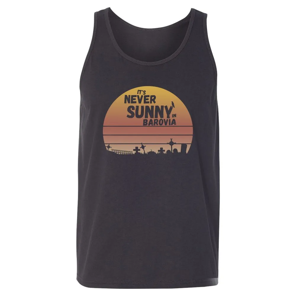 Vintage It's Never Sunny In Barovia Unisex Jersey Tank - Dark Grey - 7