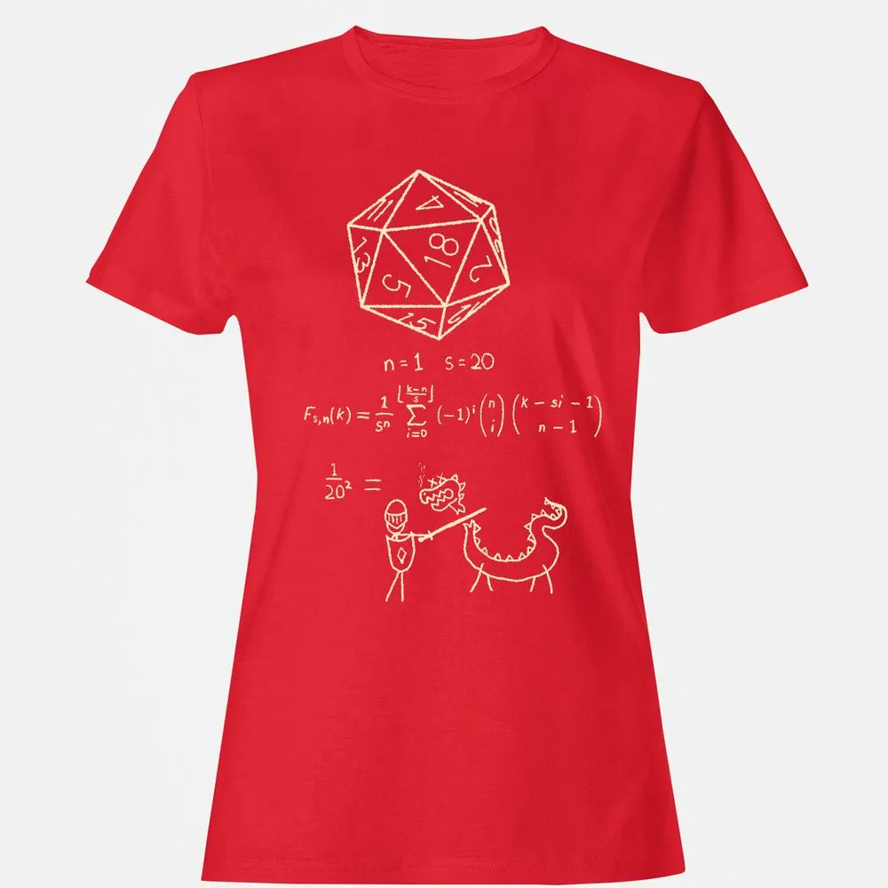 Science Of20 Sided Dice Women's T-Shirt - Red - 13