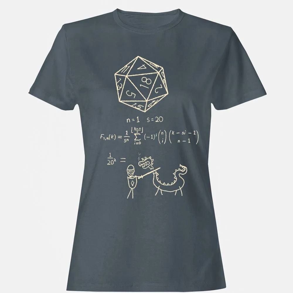 Science Of20 Sided Dice Women's T-Shirt - Charcoal - 3