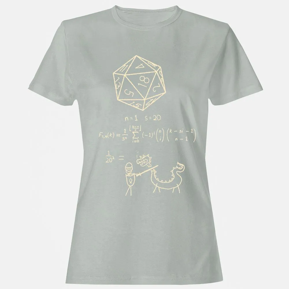 Science Of20 Sided Dice Women's T-Shirt - Ash - 2
