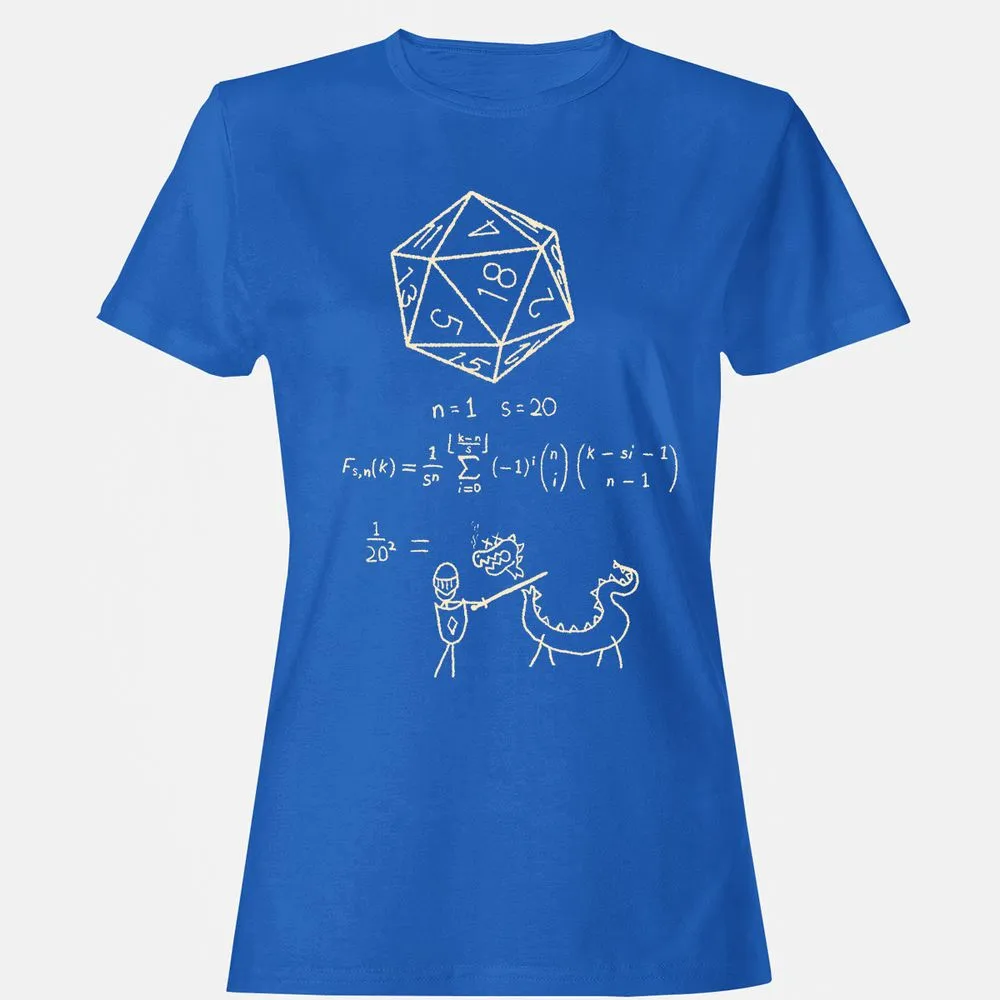 Science Of20 Sided Dice Women's T-Shirt - Royal - 14