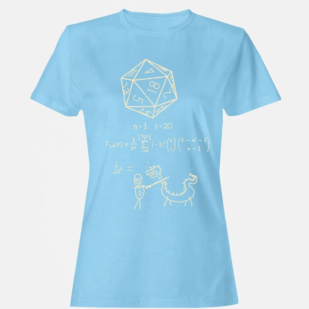 Science Of20 Sided Dice Women's T-Shirt - Light Blue - 8