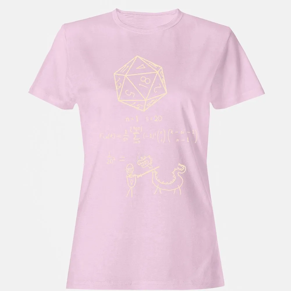 Science Of20 Sided Dice Women's T-Shirt - Light Pink - 9