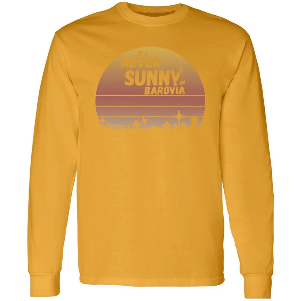 Vintage It's Never Sunny In Barovia Long Sleeve T-Shirt - Gold - 9