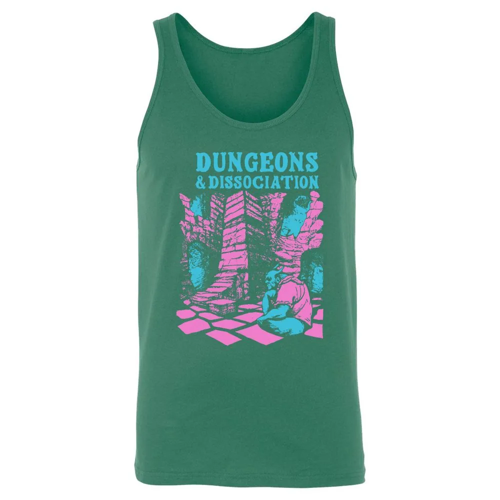 Dungeons And Dissociation Unisex Jersey Tank - Kelly - 9