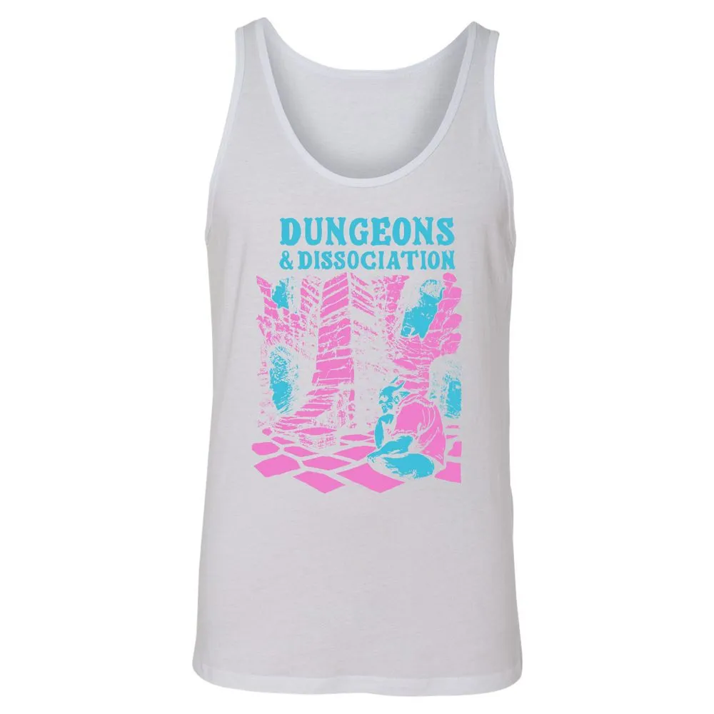 Dungeons And Dissociation Unisex Jersey Tank - White - 14
