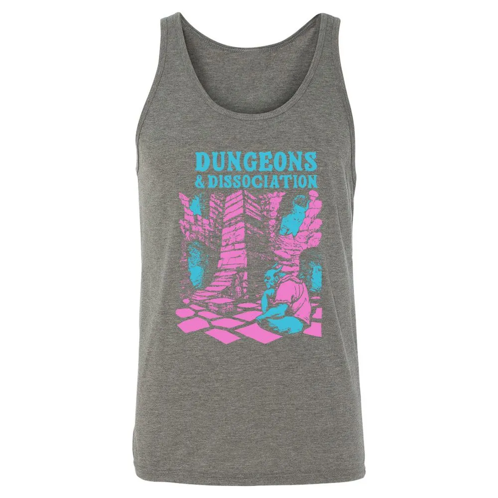 Dungeons And Dissociation Unisex Jersey Tank - Grey Triblend - 8