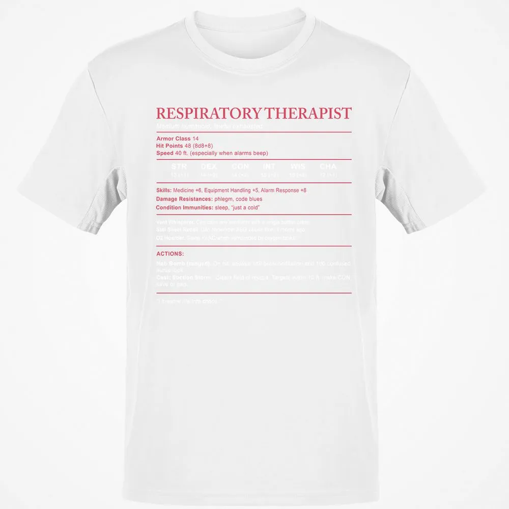 Respiratory Therapist Classic Unisex T-Shirt - White - 12