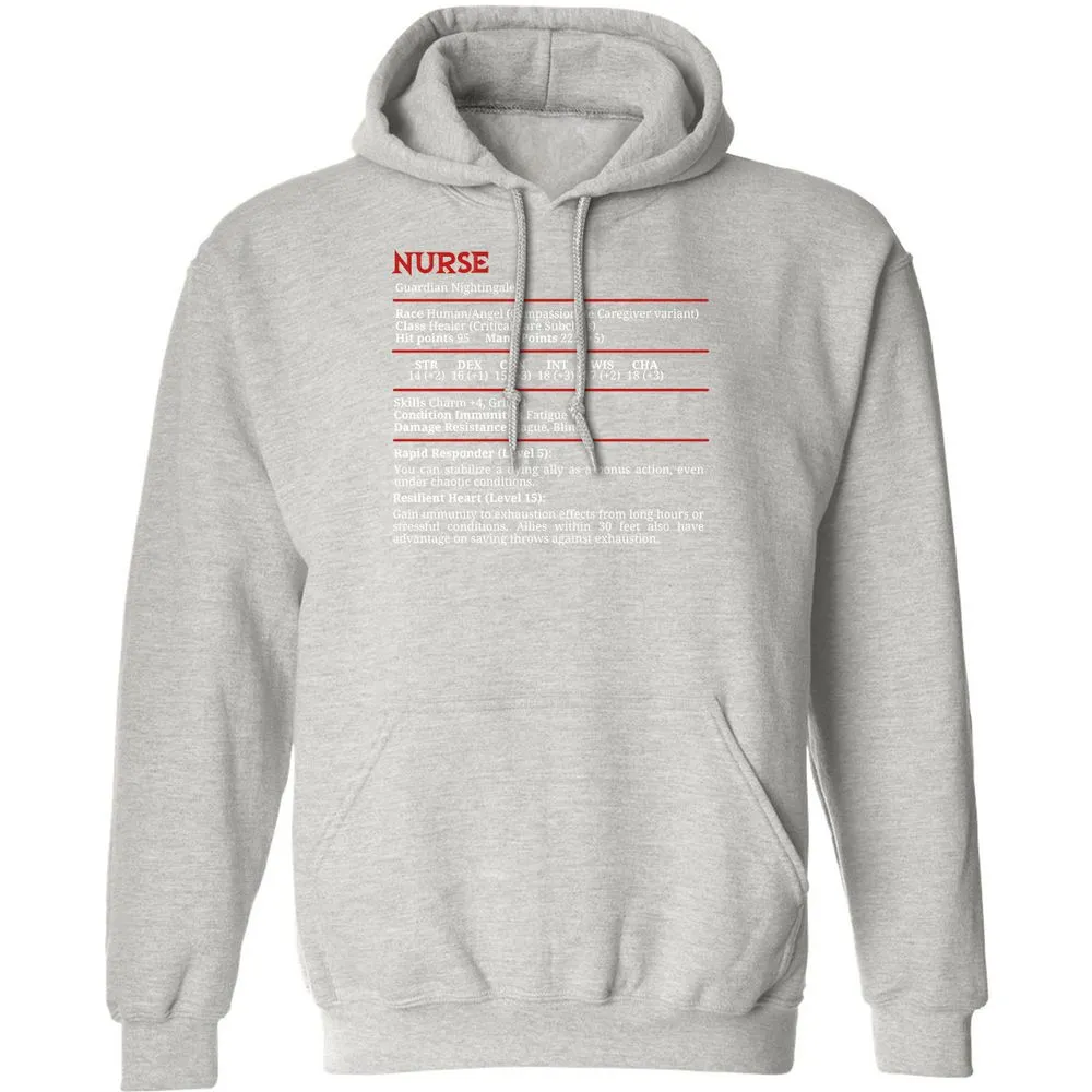 Nurse Stats Classic Unisex Hoodie - Ash - 8