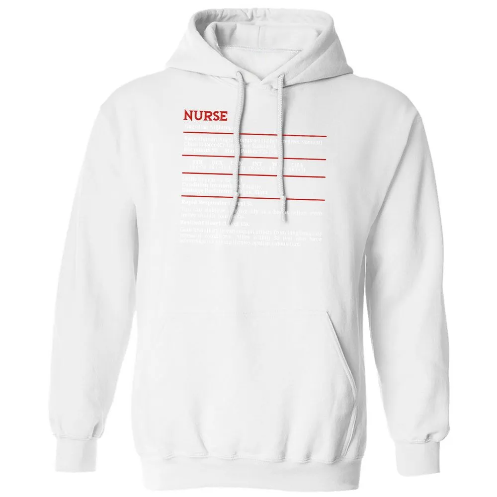 Nurse Stats Classic Unisex Hoodie - White - 11