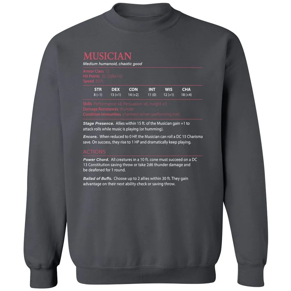 Musician Stats - Charcoal - 7