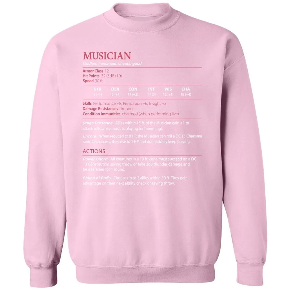Musician Stats - Light Pink - 3