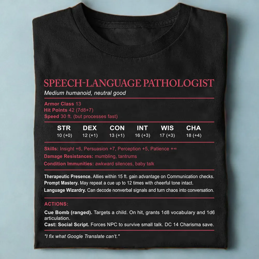 Speech Language Pathologist Stats Classic Unisex T-Shirt - 1