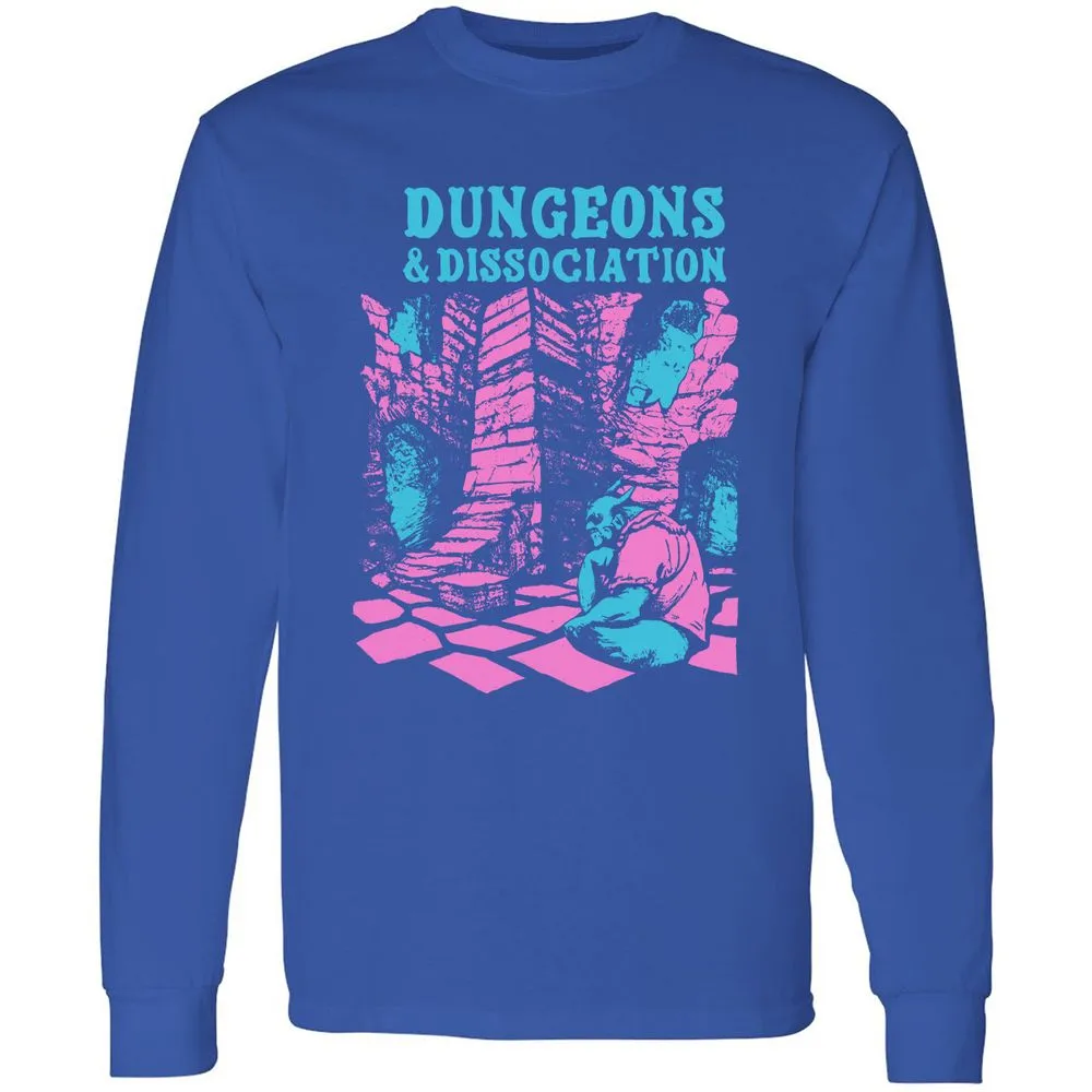 Dungeons And Dissociation Long Sleeve T-Shirt - Royal - 8