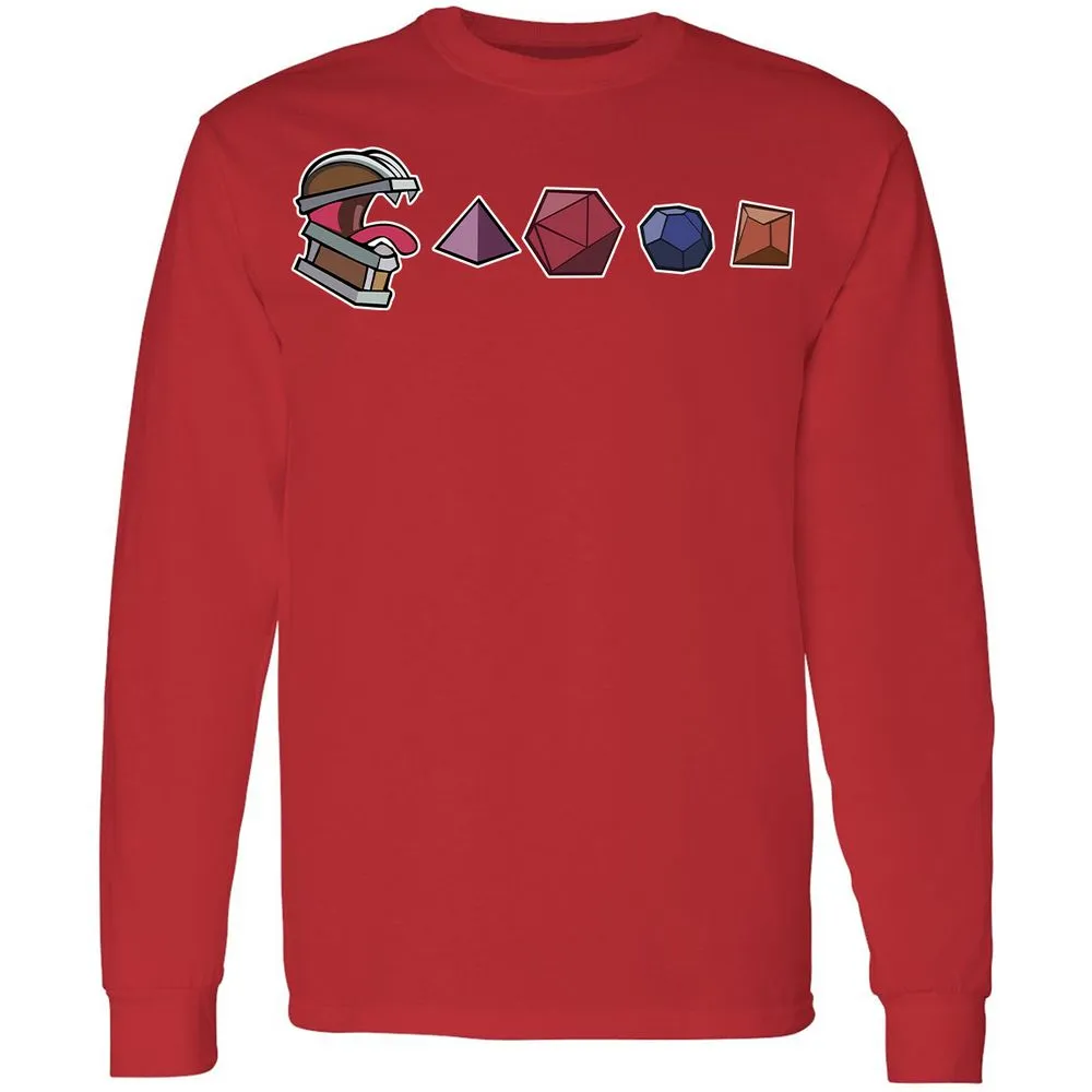 Mimic And Dices Long Sleeve T-Shirt - Red - 14