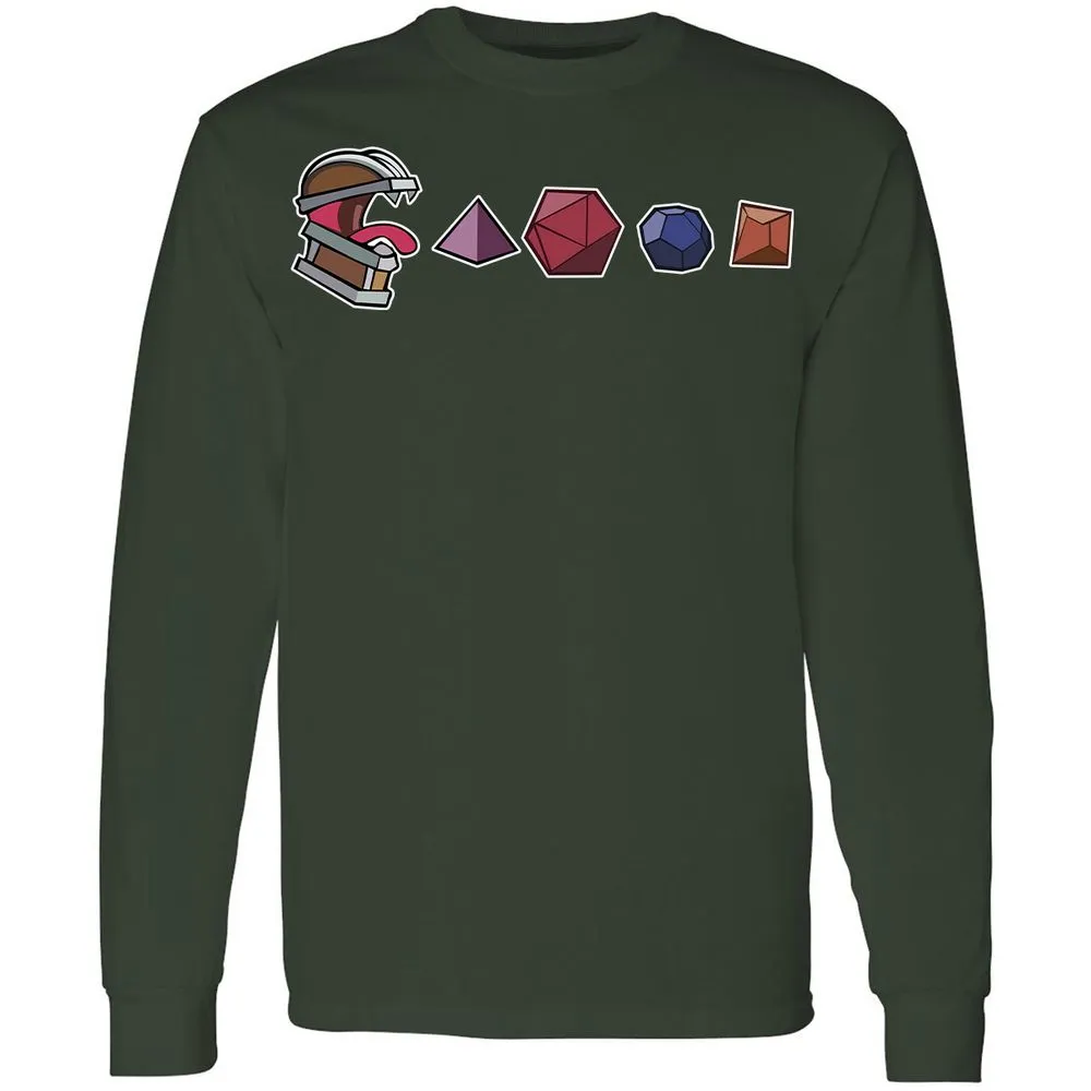 Mimic And Dices Long Sleeve T-Shirt - Forest Green - 4