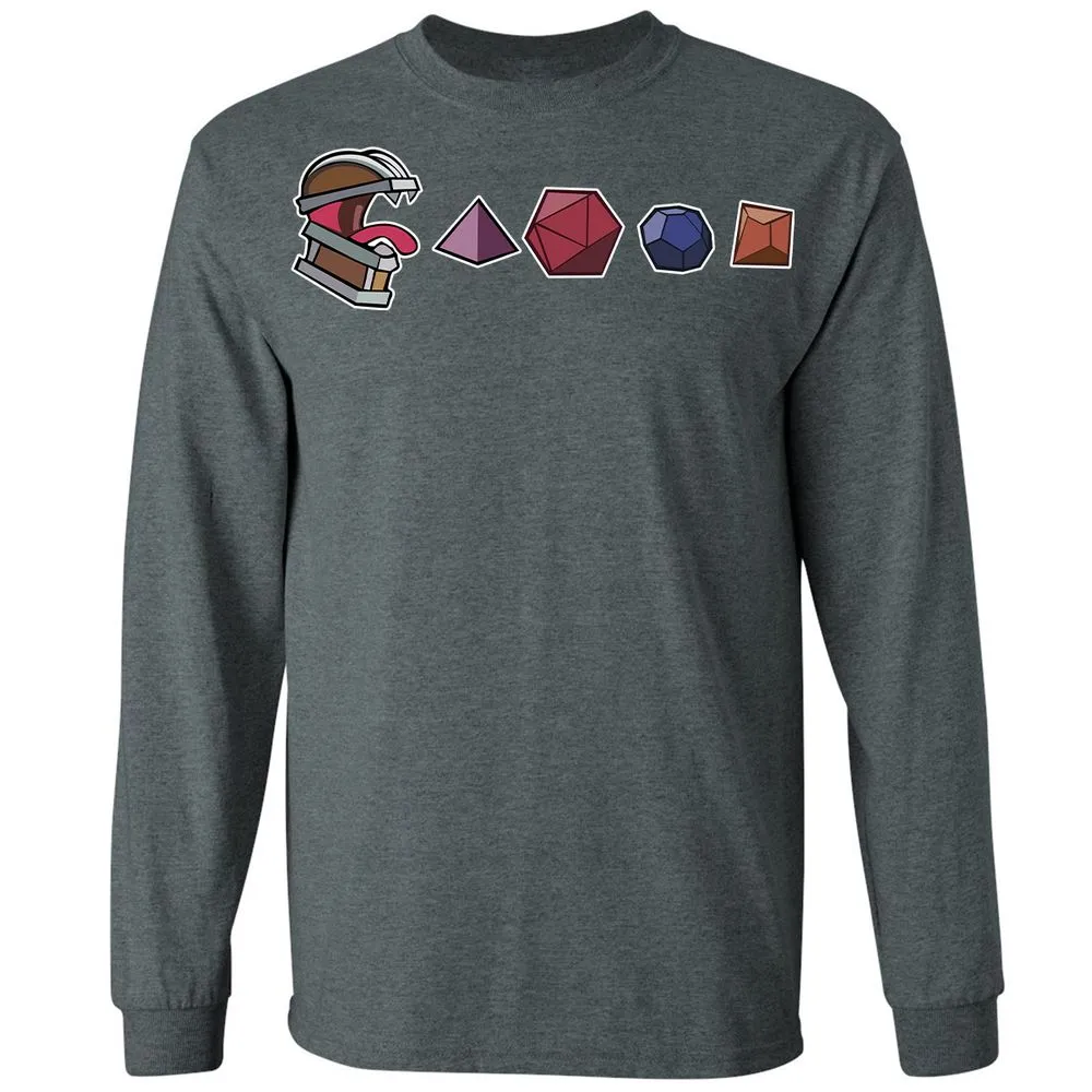 Mimic And Dices Long Sleeve T-Shirt - Dark Heather - 15