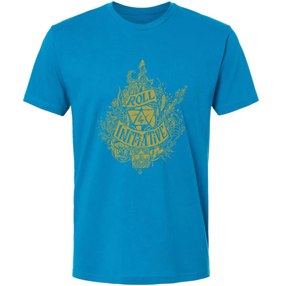 Roll Initiative Premium Unisex T-Shirt - Turquoise - 16