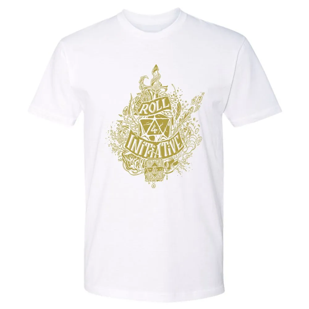 Roll Initiative Premium Unisex T-Shirt - White - 4