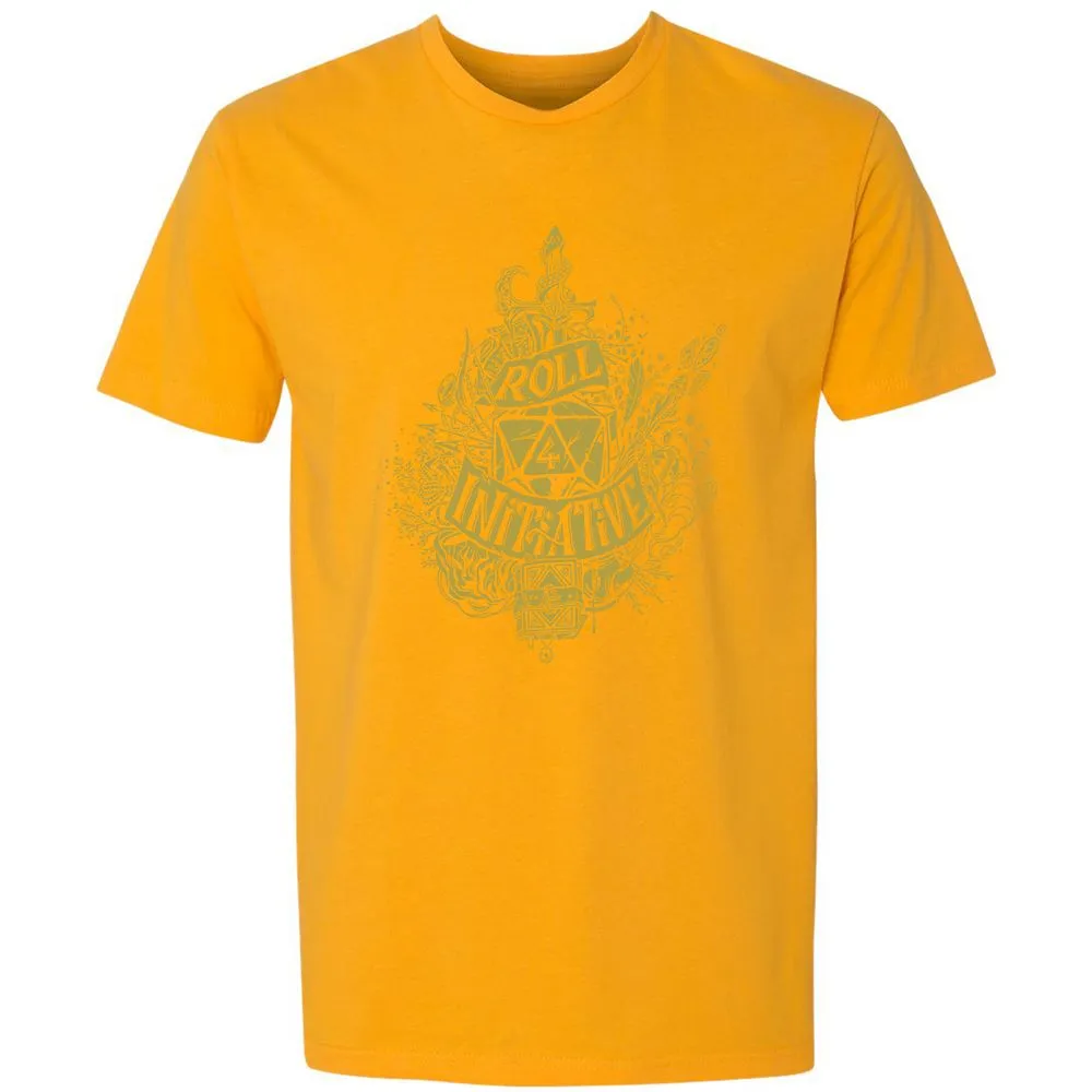 Roll Initiative Premium Unisex T-Shirt - Gold - 12