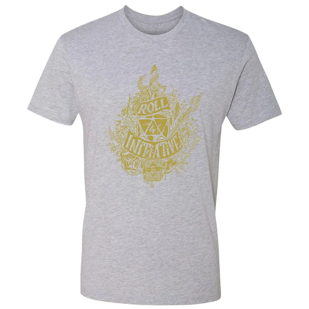 Roll Initiative Premium Unisex T-Shirt - Heather Grey - 9