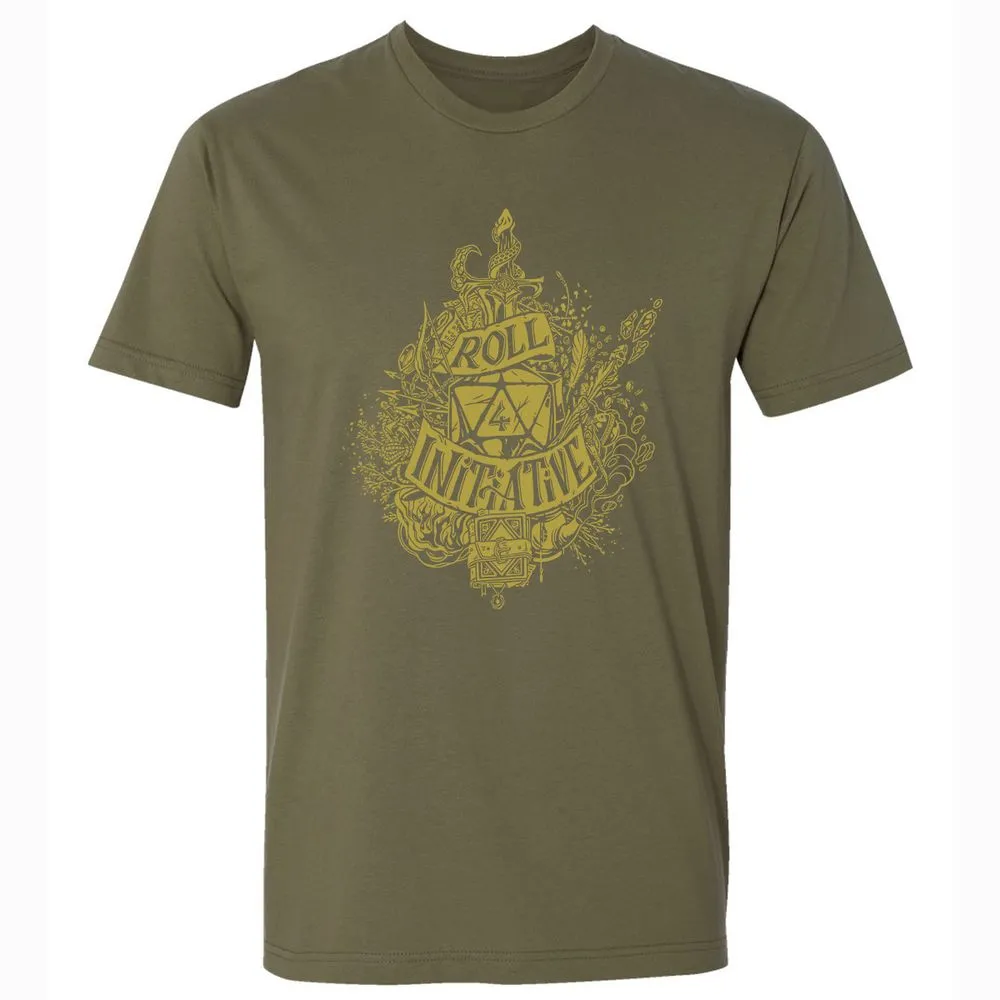 Roll Initiative Premium Unisex T-Shirt - Military Green - 5
