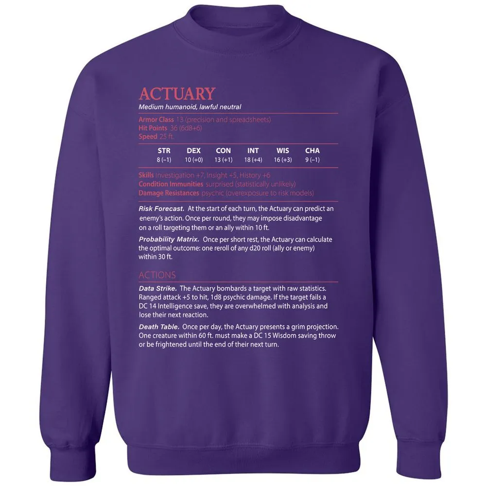 Actuary Stats - Purple - 6