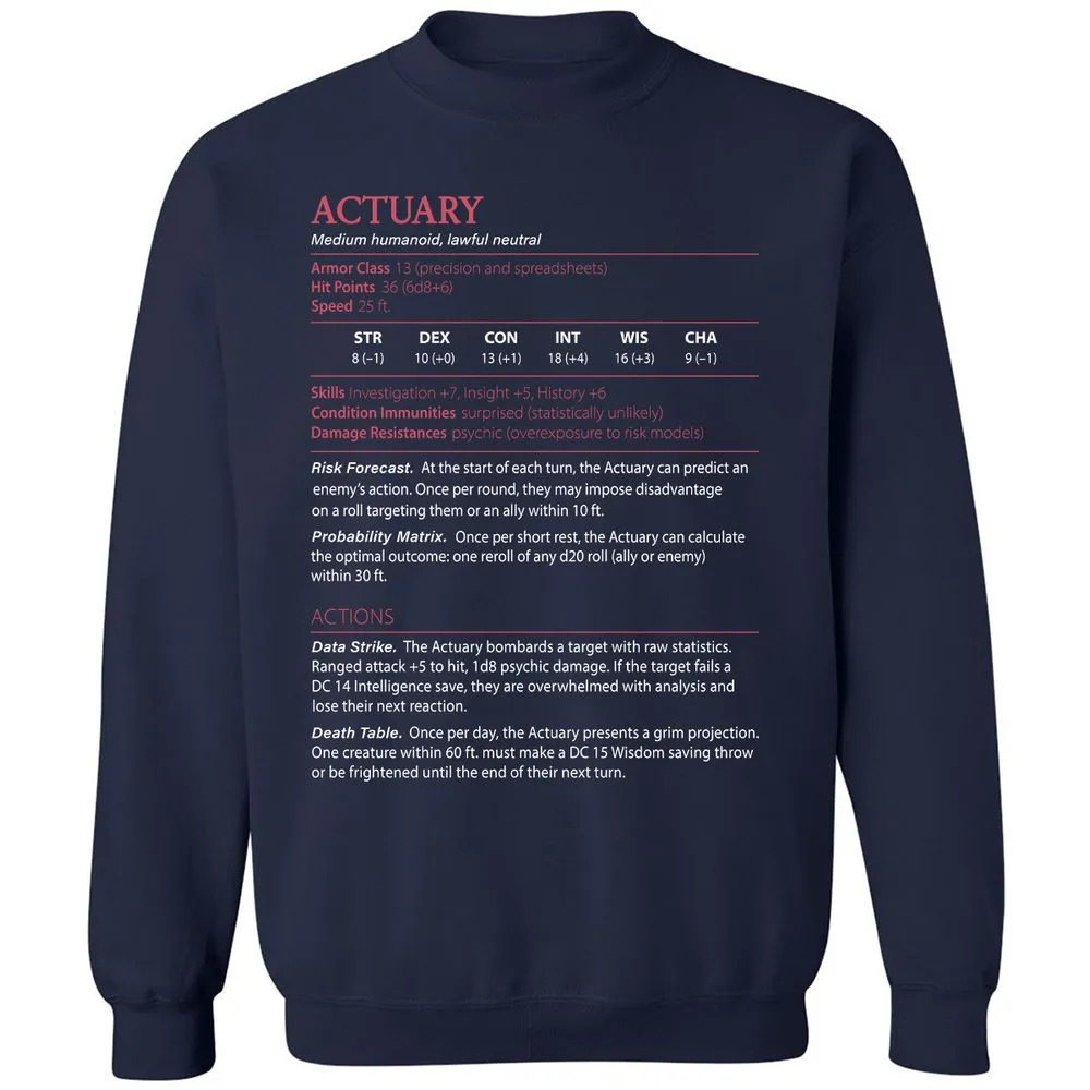 Actuary Stats - Navy - 2
