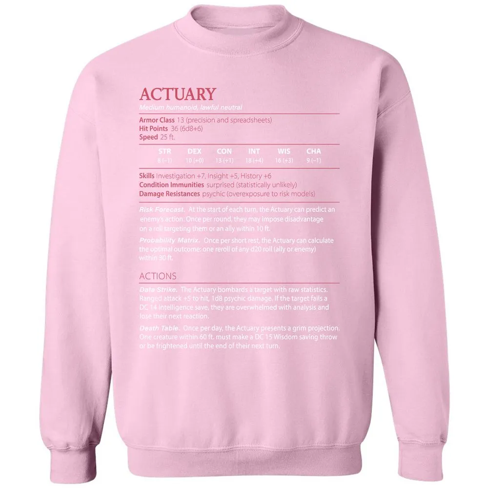 Actuary Stats - Light Pink - 3